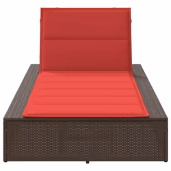 VidaXL 4104208 chaise d'extérieur Linge Siège rembourré Polyester Rouge - Vue supplémentaire 4