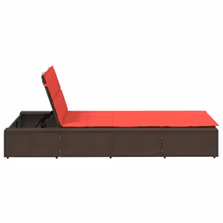 VidaXL 4104208 chaise d'extérieur Linge Siège rembourré Polyester Rouge - Vue supplémentaire 7