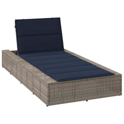 VidaXL 4104209 chaise d'extérieur Linge Siège rembourré Polyester Bleu