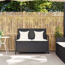 VidaXL 4104211 banc de jardin Rotin, Acier - Vue supplémentaire 3