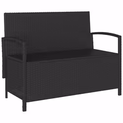 VidaXL 4104211 banc de jardin Rotin, Acier - Vue supplémentaire 5