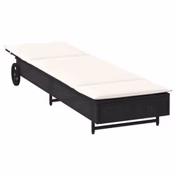 VidaXL 4104033 chaise d'extérieur Linge Siège rembourré Polyuréthane, Acier Crème, Blanc - Vue supplémentaire 4