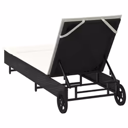 VidaXL 4104033 chaise d'extérieur Linge Siège rembourré Polyuréthane, Acier Crème, Blanc - Vue supplémentaire 8
