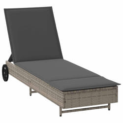 VidaXL 4104035 chaise d'extérieur Linge Siège rembourré Polyuréthane, Acier Gris