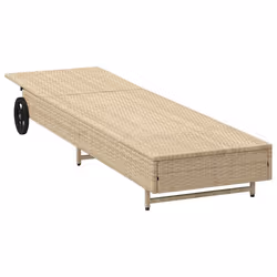 VidaXL 4104037 chaise d'extérieur Linge Siège rembourré Polyuréthane, Acier Crème, Blanc - Vue supplémentaire 5