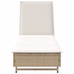 VidaXL 4104037 chaise d'extérieur Linge Siège rembourré Polyuréthane, Acier Crème, Blanc - Vue supplémentaire 6