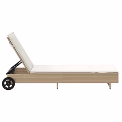 VidaXL 4104037 chaise d'extérieur Linge Siège rembourré Polyuréthane, Acier Crème, Blanc - Vue supplémentaire 7