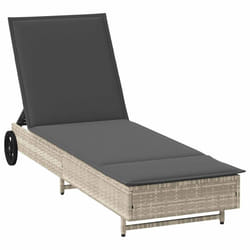 VidaXL 4104038 chaise d'extérieur Linge Siège rembourré Polyuréthane, Acier Gris