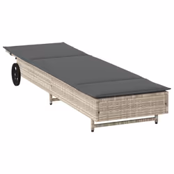 VidaXL 4104038 chaise d'extérieur Linge Siège rembourré Polyuréthane, Acier Gris - Vue supplémentaire 4