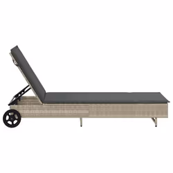 VidaXL 4104038 chaise d'extérieur Linge Siège rembourré Polyuréthane, Acier Gris - Vue supplémentaire 7