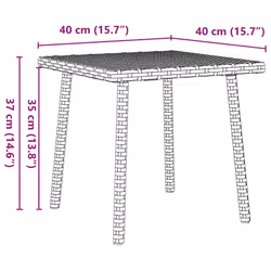 VidaXL 4104045 table de jardin Noir - Vue supplémentaire 8