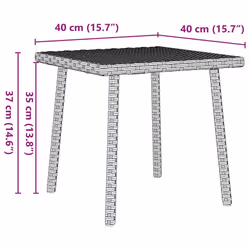 VidaXL 4104049 table de jardin Gris - Vue supplémentaire 8
