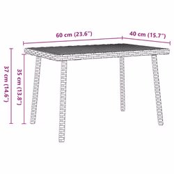 VidaXL 4104055 table de jardin Noir - Vue supplémentaire 7