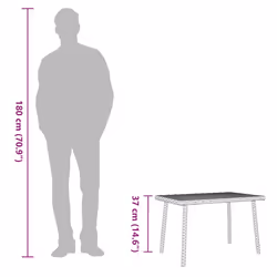 VidaXL 4104058 table de jardin Beige - Vue supplémentaire 8