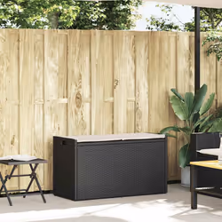 VidaXL 4104060 banc de jardin Rotin, Acier