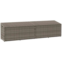 Vidaxl - Boîte de rangement de jardin gris 220x50x58 cm résine tressée