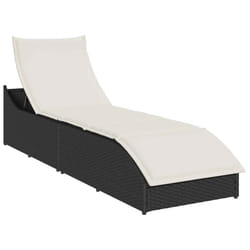 VidaXL 4104220 chaise d'extérieur Terrace Siège rembourré Polyuréthane, Acier Crème, Blanc