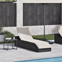 VidaXL 4104220 chaise d'extérieur Terrace Siège rembourré Polyuréthane, Acier Crème, Blanc