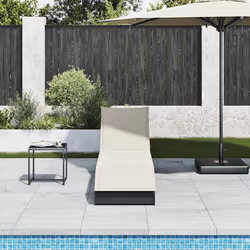 VidaXL 4104220 chaise d'extérieur Terrace Siège rembourré Polyuréthane, Acier Crème, Blanc
