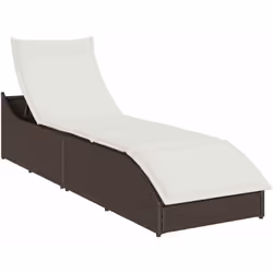 Détendez-vous et profitez du plein air dans cette confortable chaise longue pliante ! Matériau durable : la résine tressée, é ...