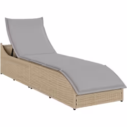 Détendez-vous et profitez du plein air dans cette confortable chaise longue pliante ! Matériau durable : la résine tressée, é ...