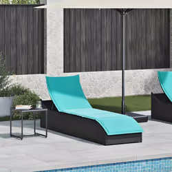 VidaXL 4104228 chaise d'extérieur Terrace Siège rembourré Polyuréthane, Acier Turquoise