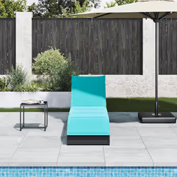 VidaXL 4104228 chaise d'extérieur Terrace Siège rembourré Polyuréthane, Acier Turquoise