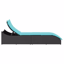 VidaXL 4104228 chaise d'extérieur Terrace Siège rembourré Polyuréthane, Acier Turquoise - Vue supplémentaire 6