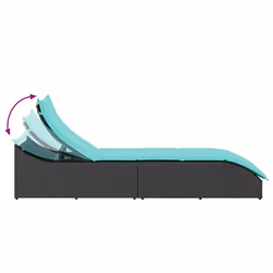 VidaXL 4104228 chaise d'extérieur Terrace Siège rembourré Polyuréthane, Acier Turquoise - Vue supplémentaire 8