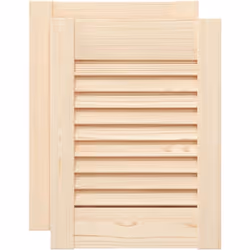 Ces portes d'armoires en bois avec un design à persiennes sont un choix parfait si vous souhaitez une pièce d'accent ou améli ...