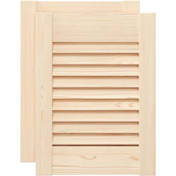 Vidaxl - Portes d'armoire à persiennes 2 pcs 39,5x29,5 cm pin massif
