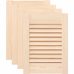 Ces portes d'armoires en bois avec un design à persiennes sont un choix parfait si vous souhaitez une pièce d'accent ou améli ...