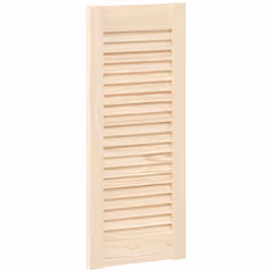 Cette porte d'armoire en bois avec un design à persiennes est un choix parfait que vous souhaitiez une pièce d'accent ou pour ...