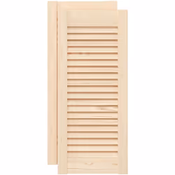 Ces portes d'armoires en bois avec un design à persiennes sont un choix parfait si vous souhaitez une pièce d'accent ou améli ...