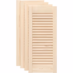 Ces portes d'armoires en bois avec un design à persiennes sont un choix parfait si vous souhaitez une pièce d'accent ou améli ...