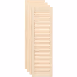 Ces portes d'armoires en bois avec un design à persiennes sont un choix parfait si vous souhaitez une pièce d'accent ou améli ...
