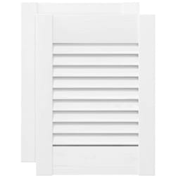 Vidaxl - Portes d'armoire à persiennes 2 pcs blanc 39,5x29,5 cm