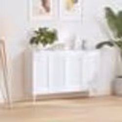 vidaXL Portes d'armoire à persiennes 4 pcs blanc 61,5x29,5 cm