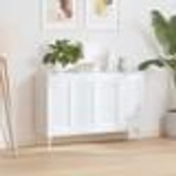 vidaXL Portes d'armoire à persiennes 4 pcs blanc 61,5x29,5 cm