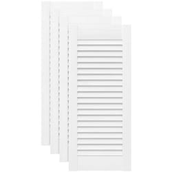Vidaxl - Portes d'armoire à persiennes 4 pcs blanc 69x29,5 cm