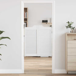 Vidaxl - Portes battantes à persiennes 1 paire blanc 90x80 cm