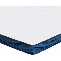 Coussins de Matelas Blanc et Bleu 90 x 200 cm Vidaxl