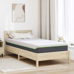Matelas Blanc Et Gris 90 X 190 Cm Ressort Ensaché Vidaxl