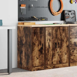 vidaXL Armoire de rangement de garage - Chêne fumé