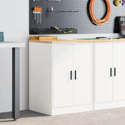 vidaXL Armoire de rangement de garage - Blanc