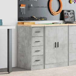vidaXL Armoire de rangement de garage - Gris béton - 30x51x85 cm
