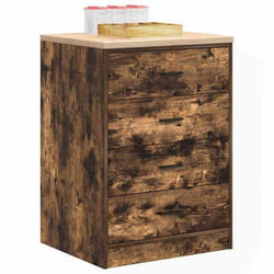 vidaXL Armoire de rangement de garage chêne fumé 60x51x85 cm bois pin armoire armoire à outils armoire basse armoire de 860602