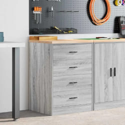 vidaXL Armoire de rangement de garage - Sonoma gris 60x51x85
