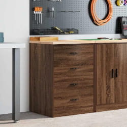 Vidaxl Armoire de rangement de garage - Chêne marron