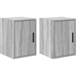 Armoires murales de garage 2 pcs sonoma gris bois d'ingénierie Vidaxl